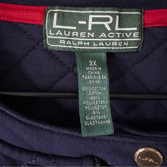 Lauren Active Ralph Lauren Sweater Size 3XL Navy Full Zip Long Sleeve - Picture 6 of 13